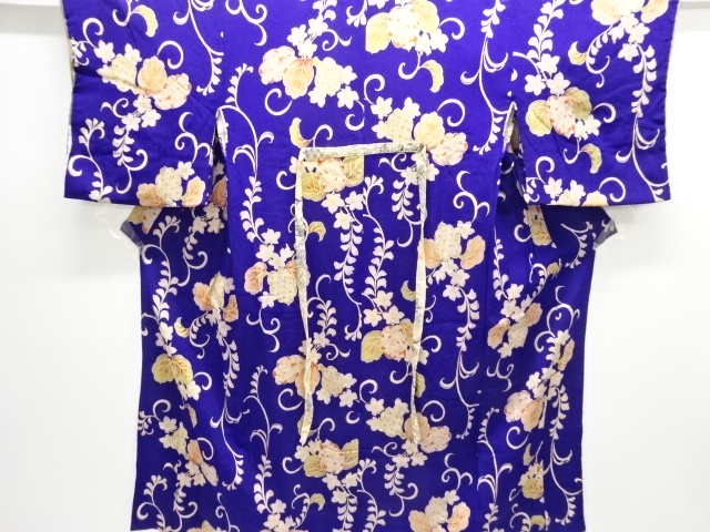 アンティーク　錦紗花模様長襦袢